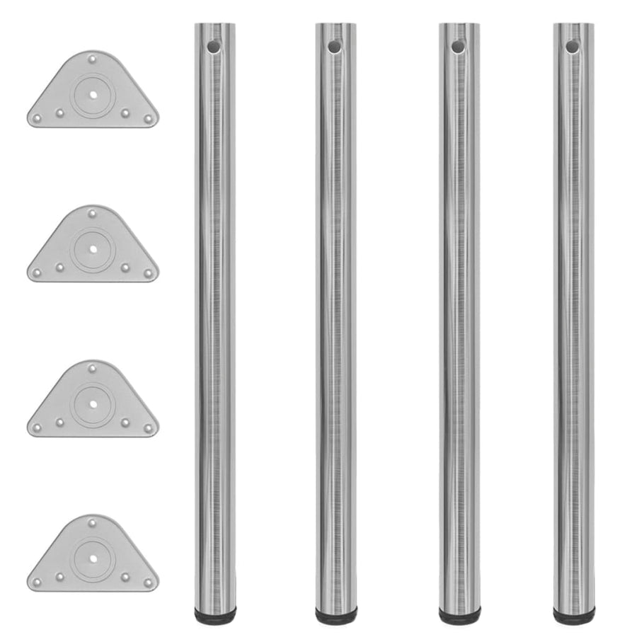 Tafelpoten In Hoogte Verstelbaar St Geborsteld Nikkel 870 mm
