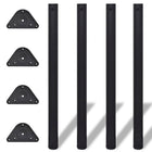 Table legs height adjustable black 870 mm 4 pcs