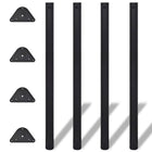 Adjustable table legs black 1100 mm 4 pcs