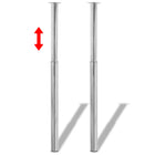 Table legs telescopic 710-1100 mm chrome 2 pcs