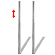 Table legs telescopic 710-1100 mm chrome 2 pcs