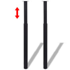 Telescopic table legs 710-1100 mm black 2 pcs
