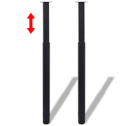 Telescopic table legs 710-1100 mm black 2 pcs