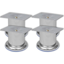 Bankpoten Rond Chroom St 60 mm