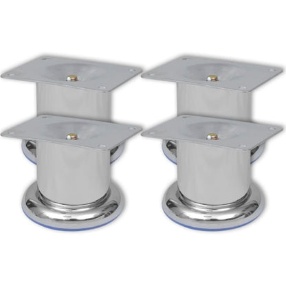 Bankpoten Rond Chroom St 60 mm