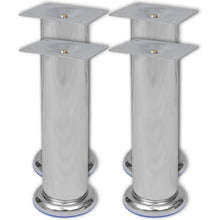 Bankpoten Rond Chroom 180 Mm 4 St