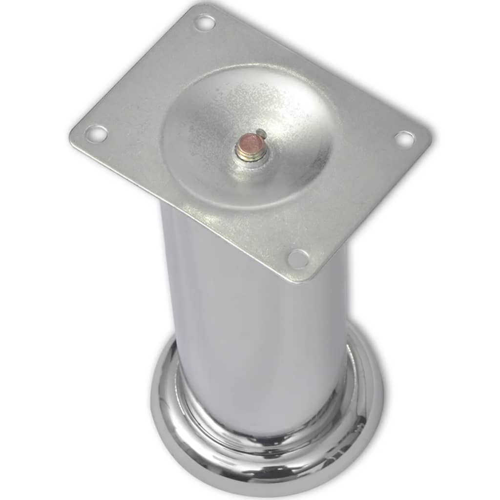 Bankpoten Rond Chroom 180 Mm 4 St