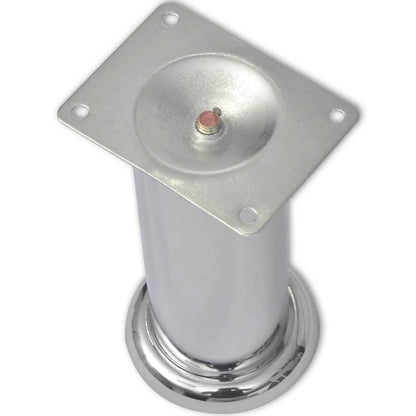 Bankpoten Rond Chroom 180 Mm 4 St