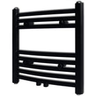Radiator / towel rail curved 480x480 mm black