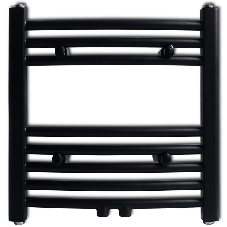 Radiator / Handdoekenrek Zwart 480 x 480 mm Gebogen
