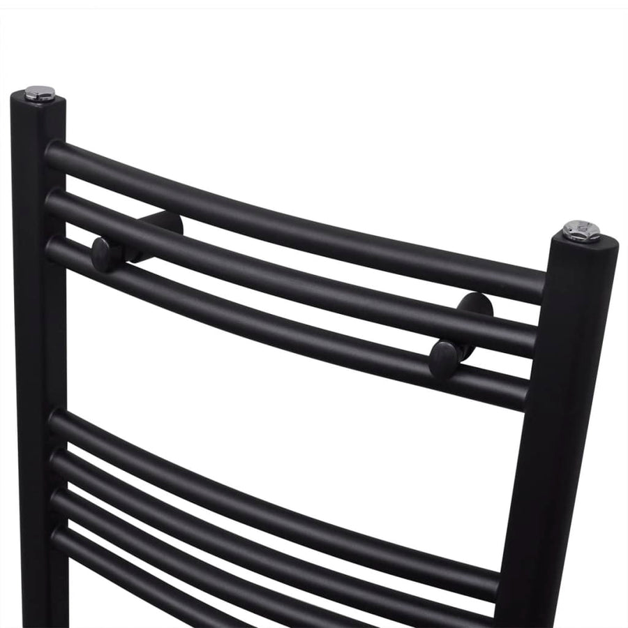 Radiator / Handdoekenrek Zwart 480 x 480 mm Gebogen