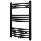 Curved Radiator / Towel Rail 500x764 mm Black