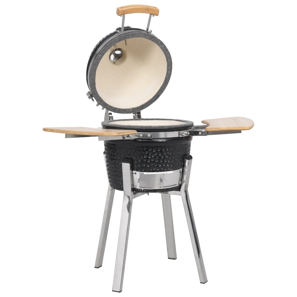 Kamado Barbecue 8 Cm Keramiek Zwart