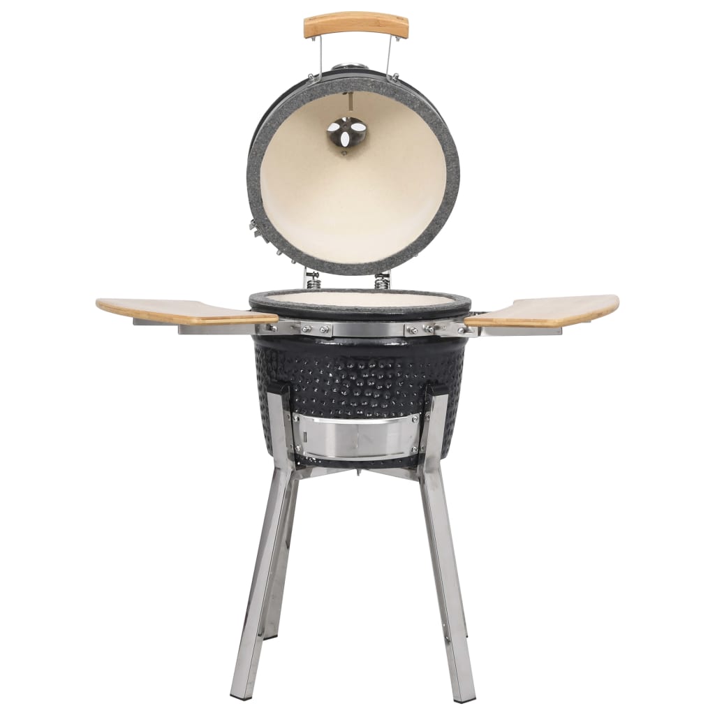 Kamado Barbecue 8 Cm Keramiek Zwart