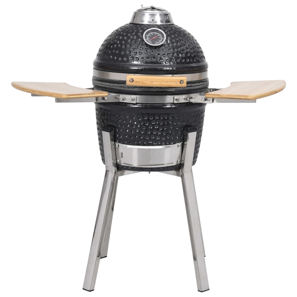 Kamado Barbecue 8 Cm Keramiek Zwart