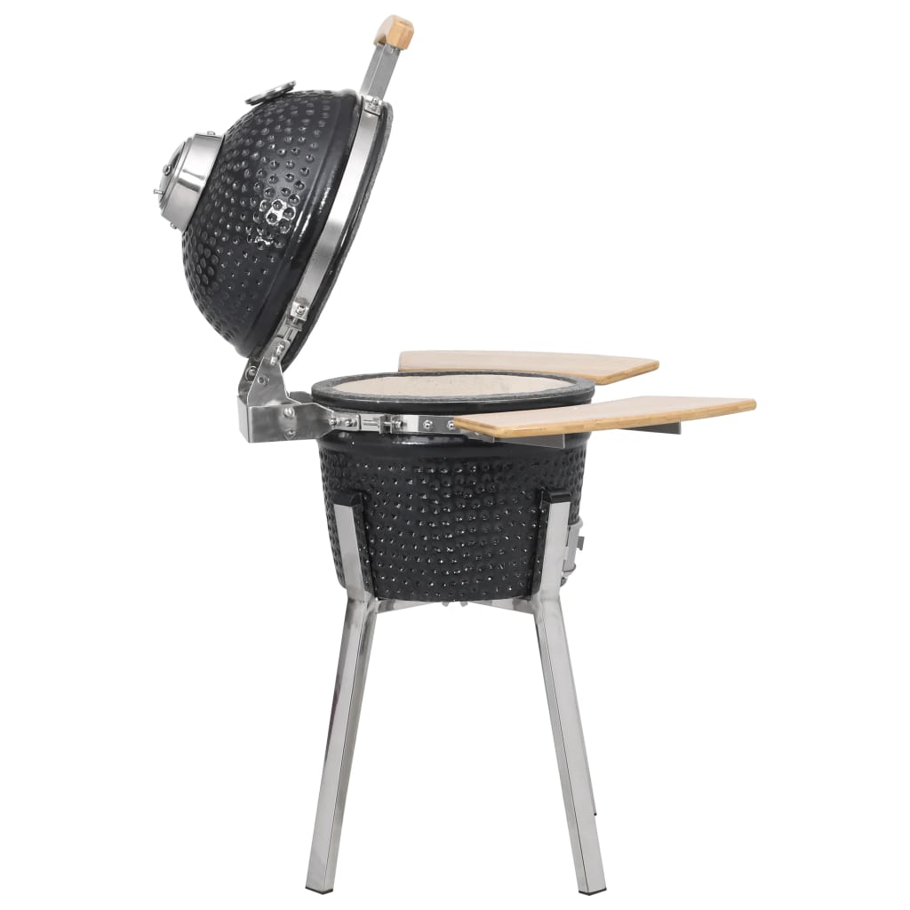 Kamado Barbecue 8 Cm Keramiek Zwart