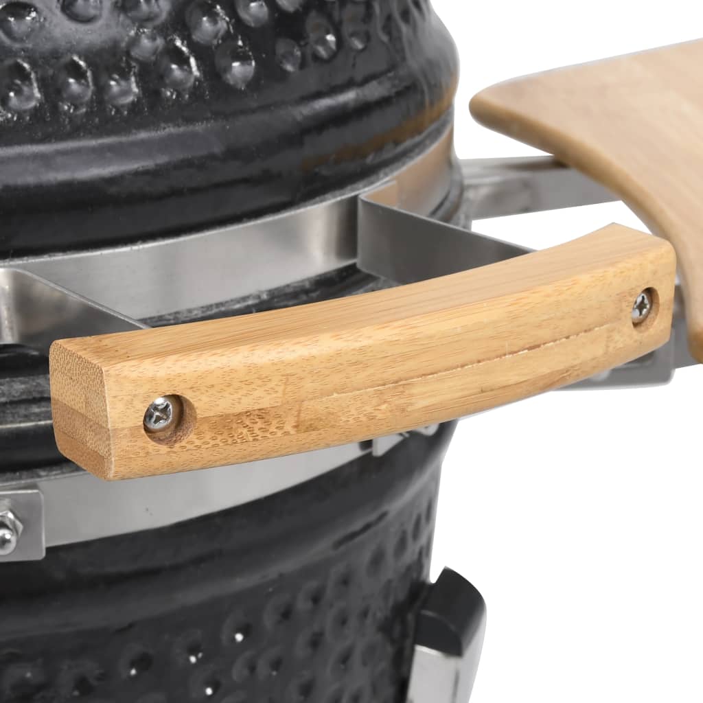 Kamado Barbecue 8 Cm Keramiek Zwart
