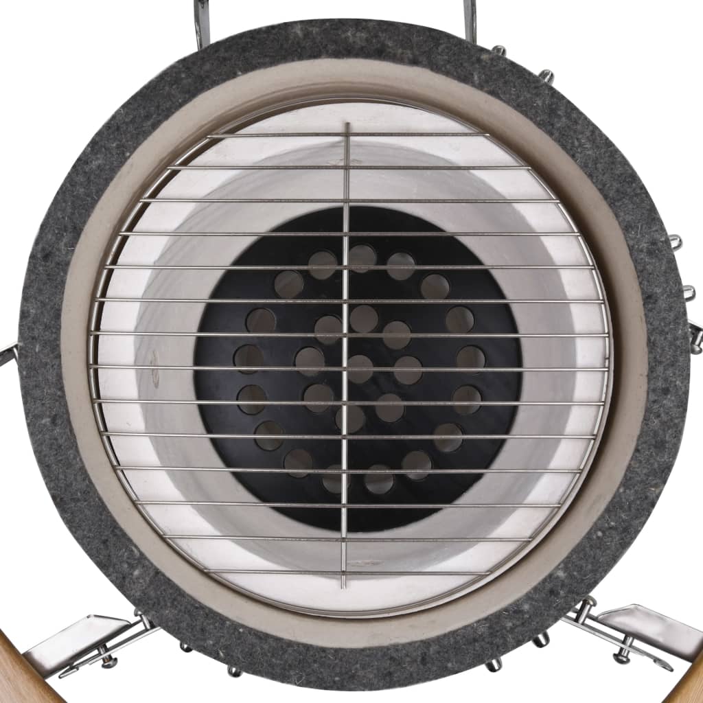 Kamado Barbecue 8 Cm Keramiek Zwart