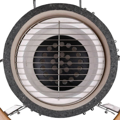 Kamado Barbecue 8 Cm Keramiek Zwart
