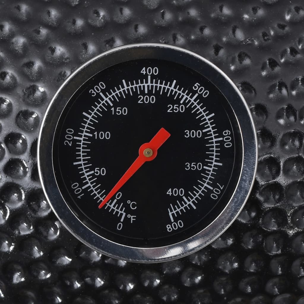 Kamado Barbecue 8 Cm Keramiek Zwart