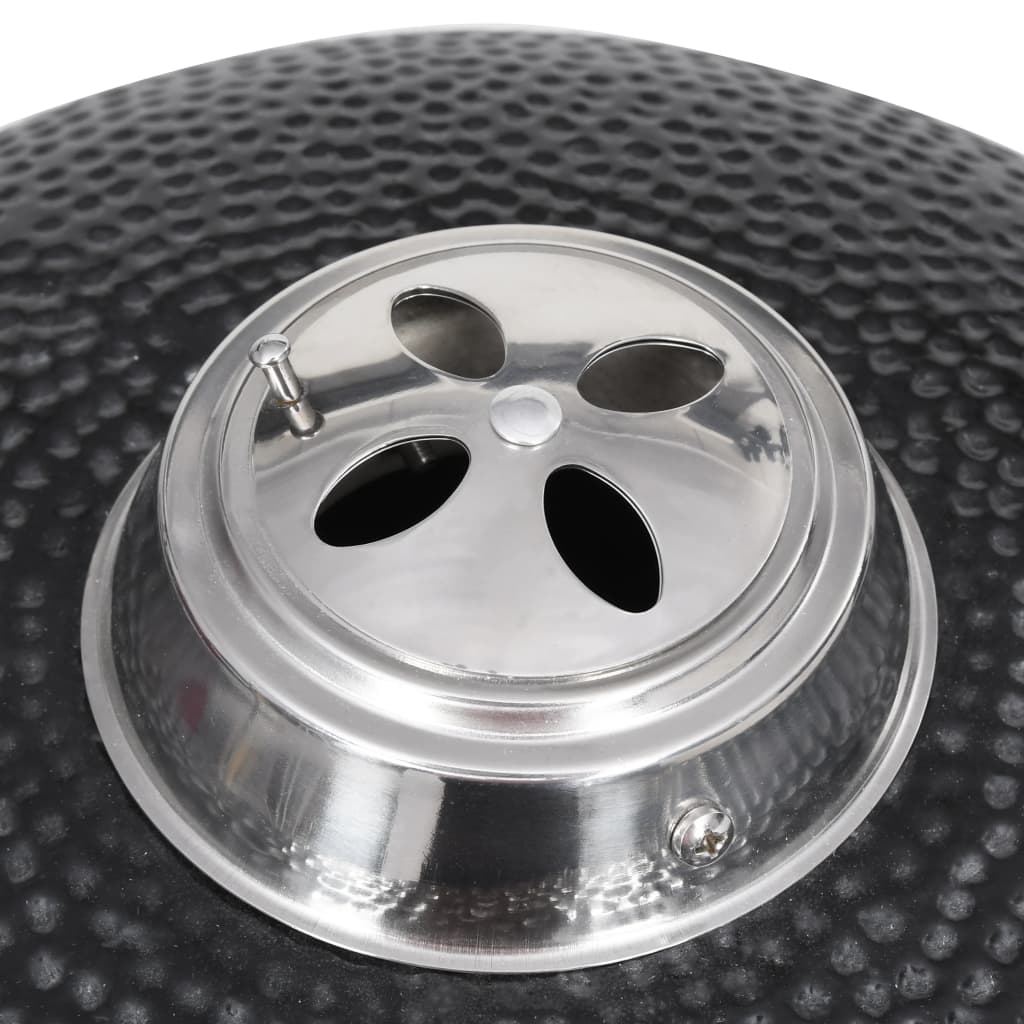 Kamado Barbecue 8 Cm Keramiek Zwart