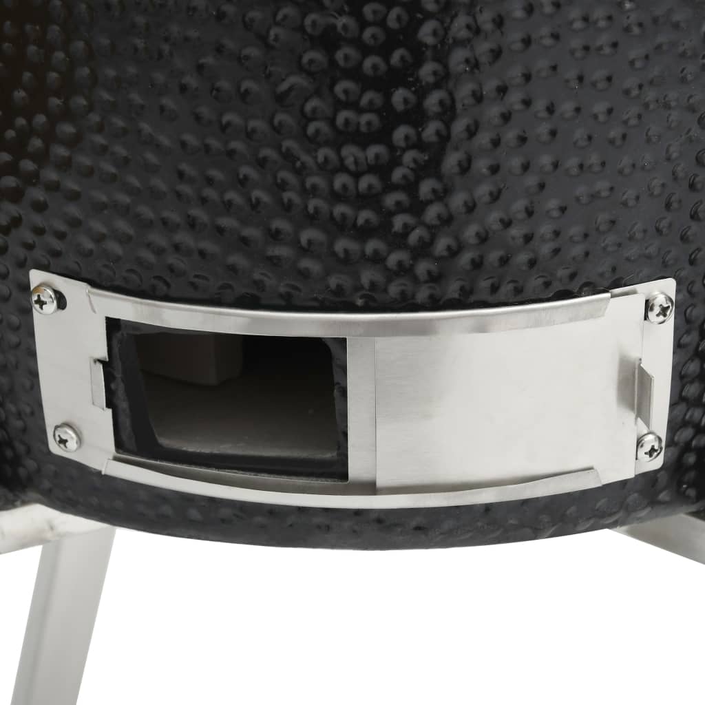 Kamado Barbecue 8 Cm Keramiek Zwart