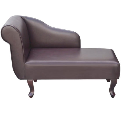 Chaise Longue Kunstleer Bruin