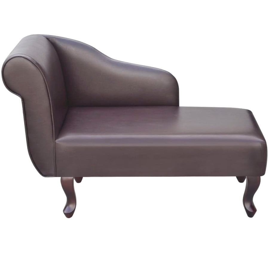 Chaise Longue Kunstleer Bruin