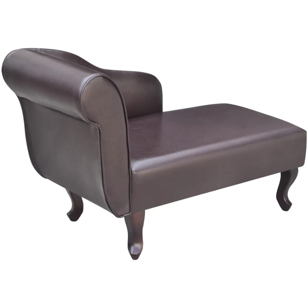 Chaise Longue Kunstleer Bruin