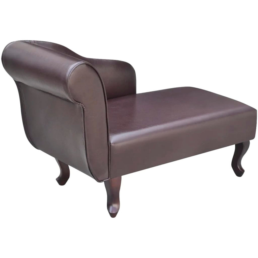 Chaise Longue Kunstleer Bruin