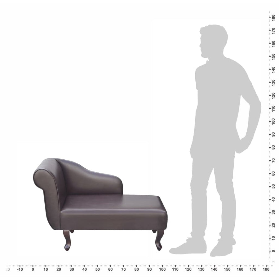 Chaise Longue Kunstleer Bruin