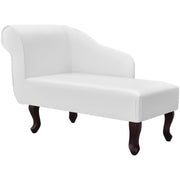 Chaise longue kunstleer wit 104x51x69,5 cm