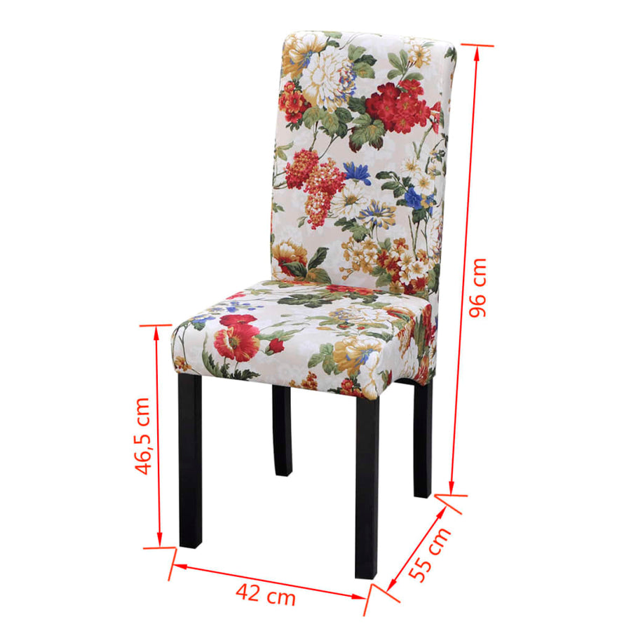 Eetkamerstoelen Stof Meerkleurig 2