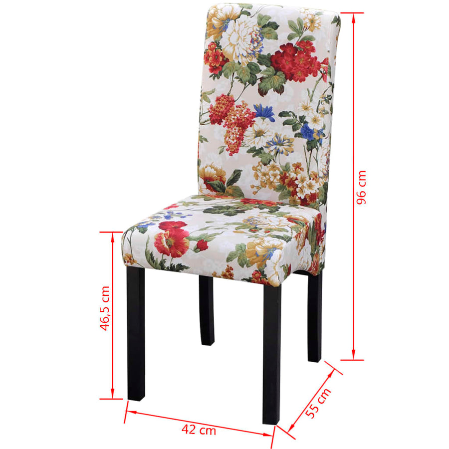 Eetkamerstoelen Stof Meerkleurig 4