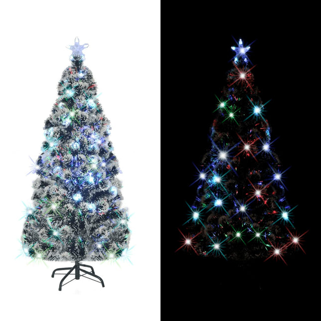 Kerstboom met LED en standaard 150 cm glasvezel