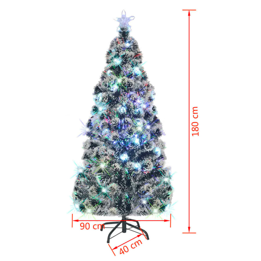 Kerstboom Met Led En Standaard 180 Cm Glasvezel 180 x 90 cm