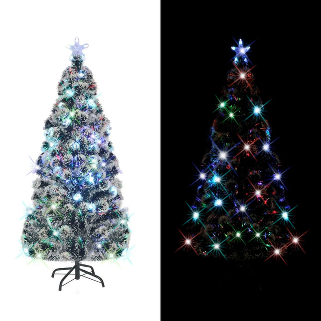 Kerstboom met LED en standaard 210 cm glasvezel