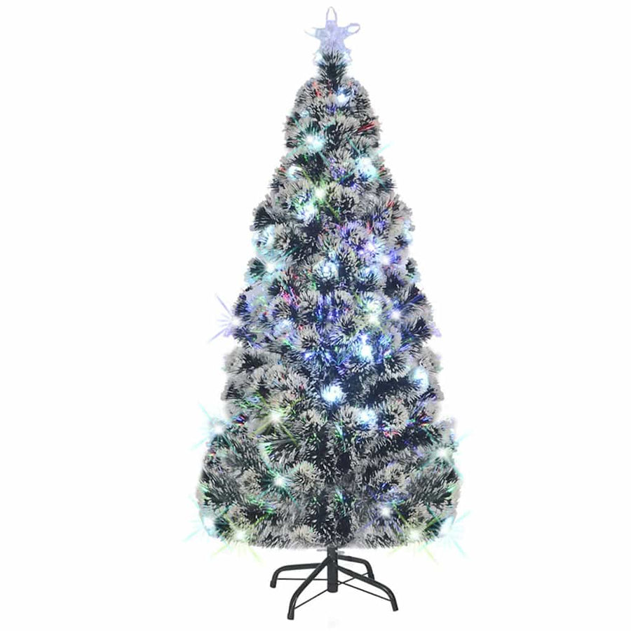 Kerstboom met LED en standaard 210 cm glasvezel