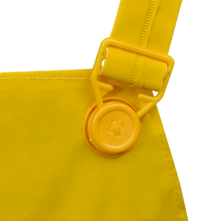 Tweedelig Regenpak Waterbestendig Met Capuchon Geel Xl