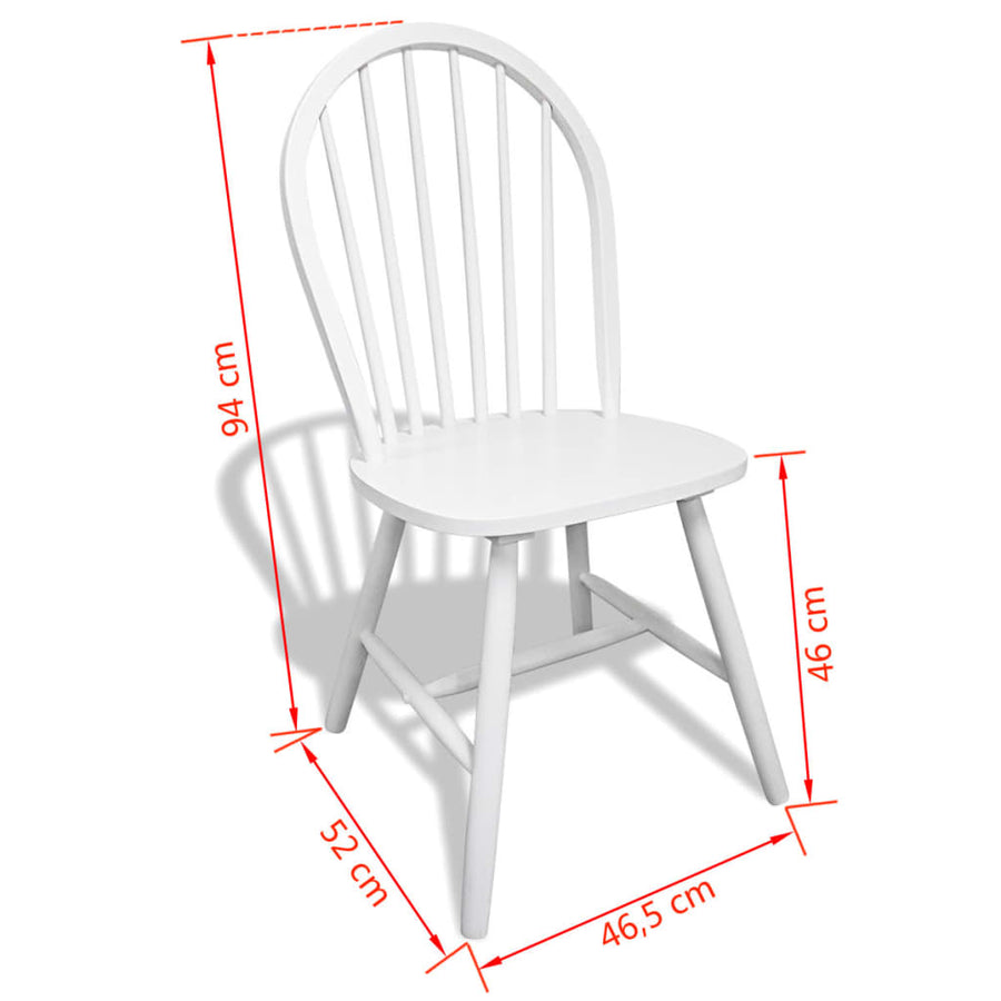 Eetkamerstoelen Massief Rubberwood 6