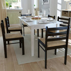 Eetkamerstoelen 6 st massief rubberwood fluweel bruin