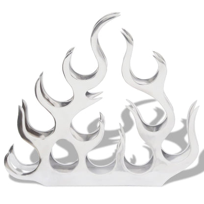 Wijnrek Voor 11 Flessen Aluminium Zilverkleurig