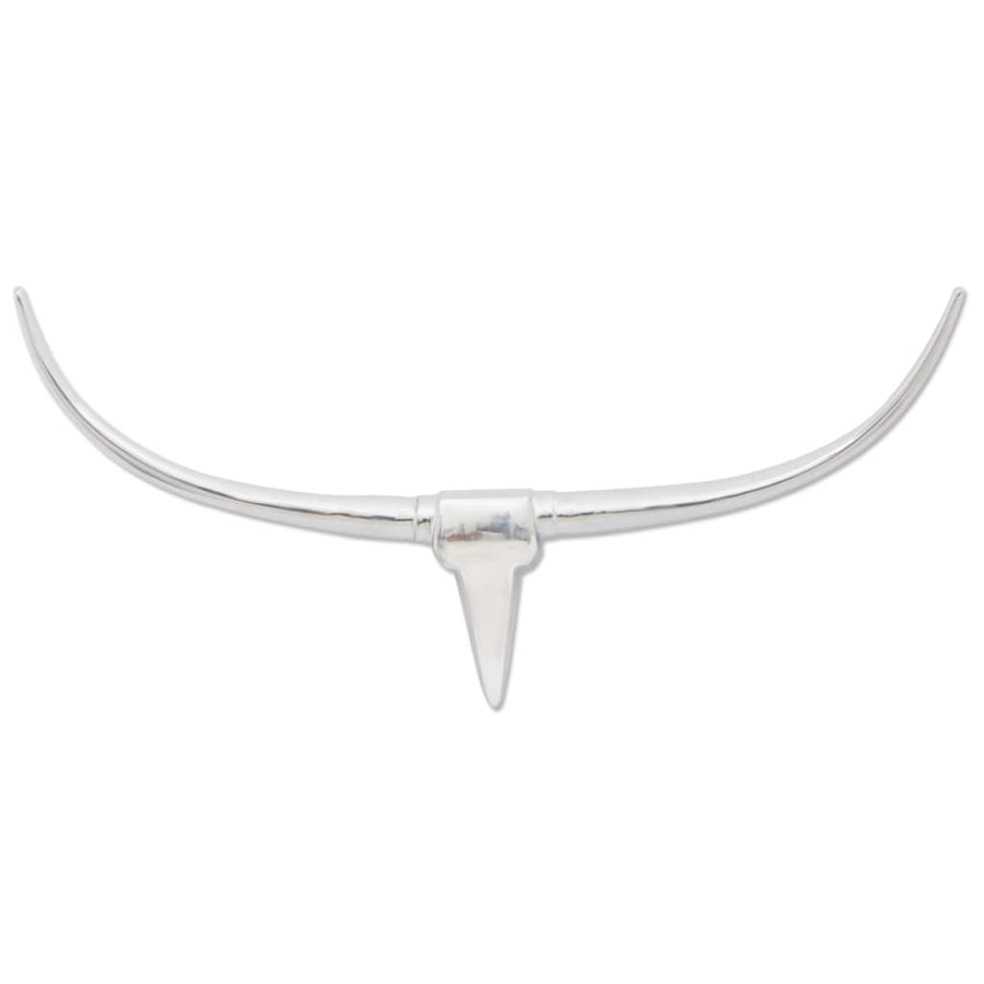 Stierenkop Voor Aan De Muur Aluminium Zilverkleurig 96 cm