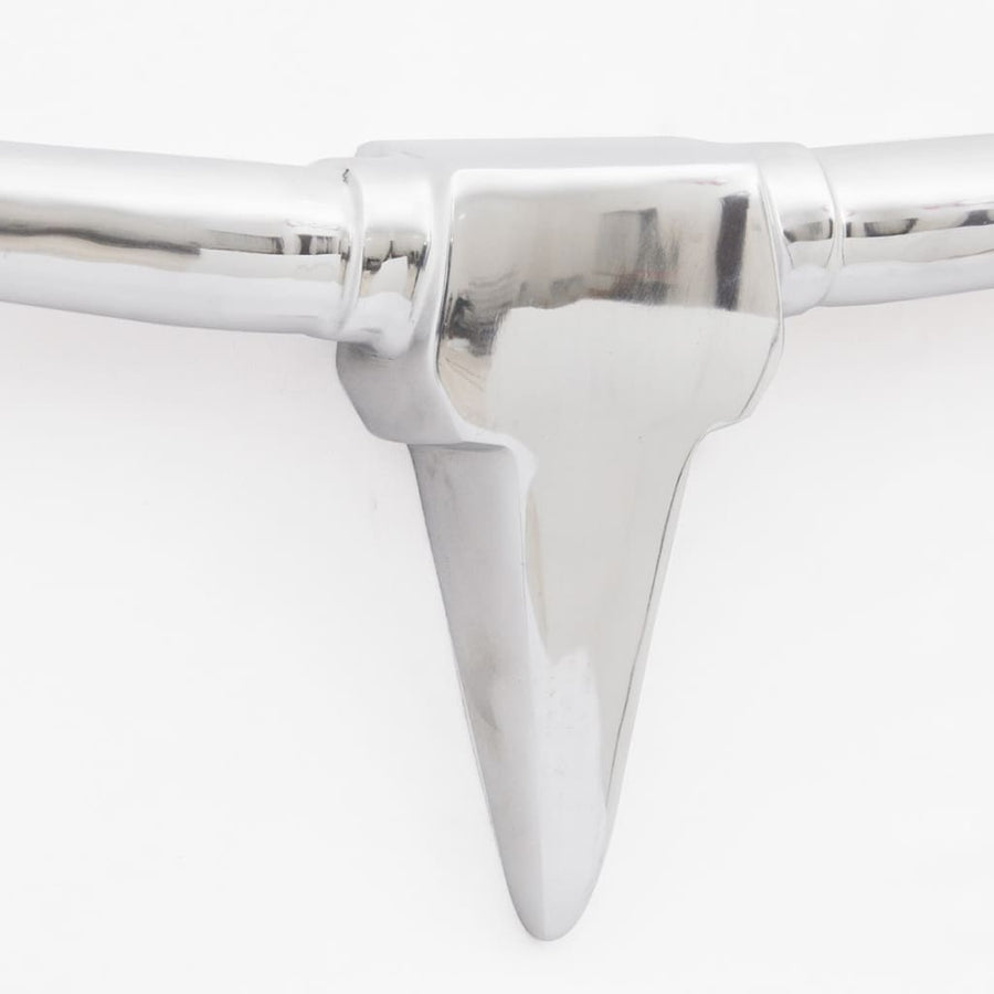 Stierenkop Voor Aan De Muur Aluminium Zilverkleurig 96 cm