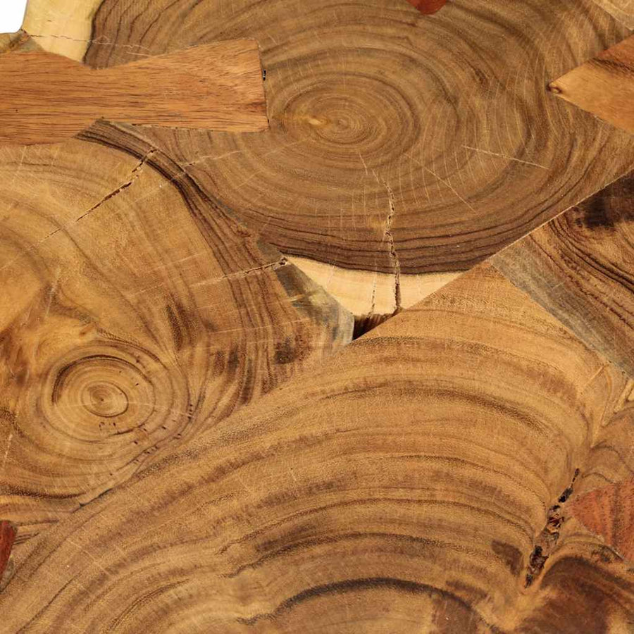 Salontafel met 6 boomstammen 35 cm massief acaciahout