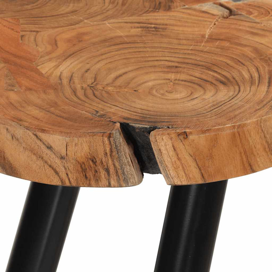 Salontafel met 6 boomstammen 35 cm massief acaciahout