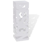 Umbrella and walking stick holder white square steel 48.5 cm