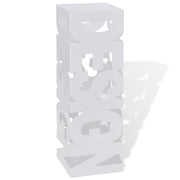 Paraplustandaard vierkant 15,5x15,5x48,5 cm staal wit
