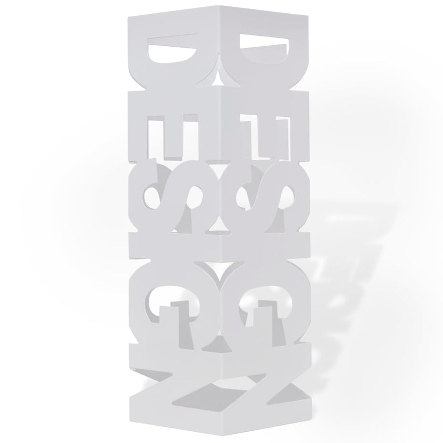 Paraplu- En Wandelstokhouder Vierkant Staal 48,5 Cm Wit Patroon 1