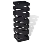 Umbrella and walking stick stand square 48.5 cm steel black